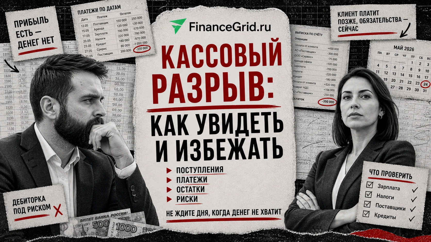 Кассовый разрыв возникает, когда платежи наступают раньше поступлений