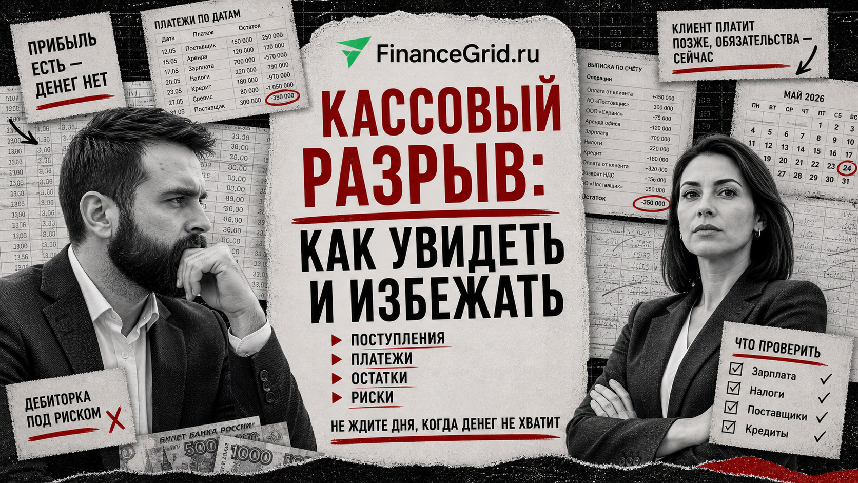 Кассовый разрыв возникает, когда платежи наступают раньше поступлений
