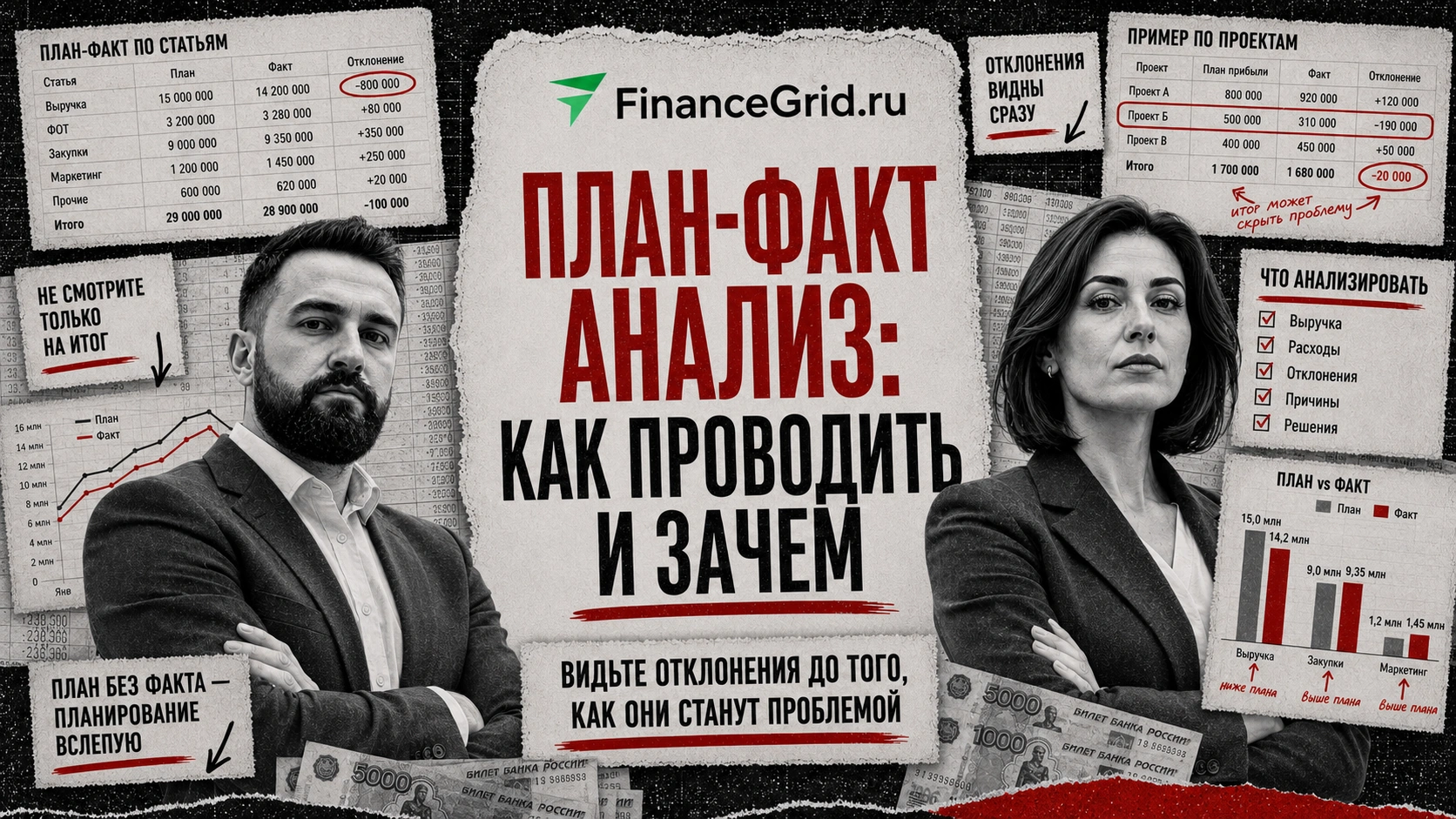 План-факт анализ для контроля отклонений