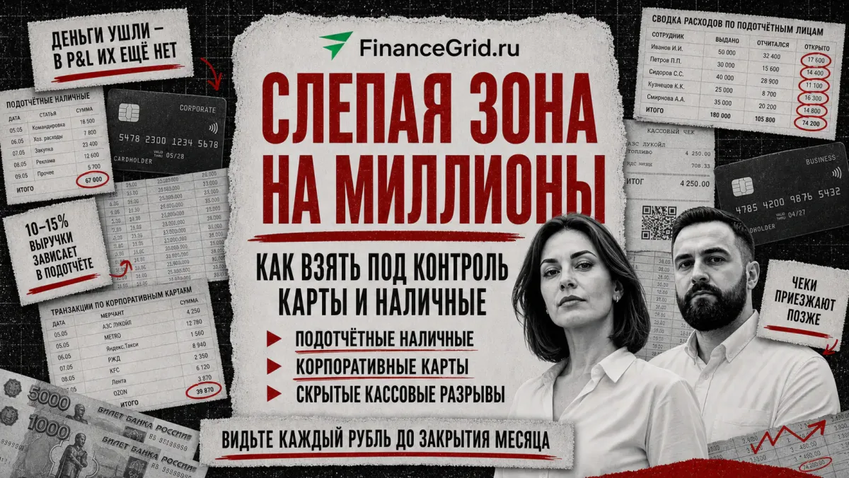 Контроль подотчётных средств и корпоративных карт в управленческом учёте