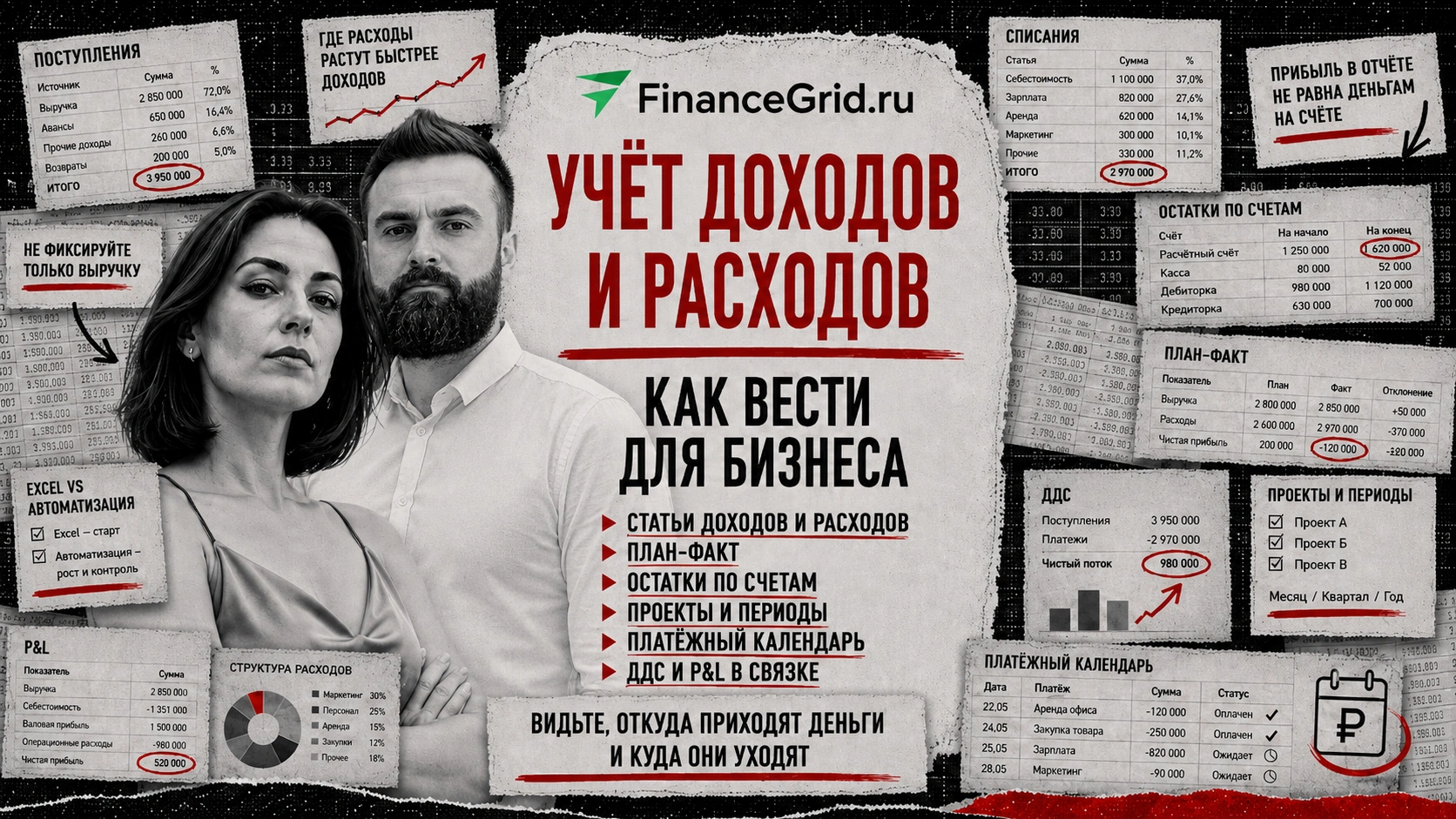 Учёт доходов и расходов помогает бизнесу видеть реальную картину денег